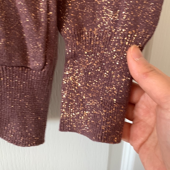 NWT LOFT Gold Sparkle Cardigan Sweater - Picture 12 of 15